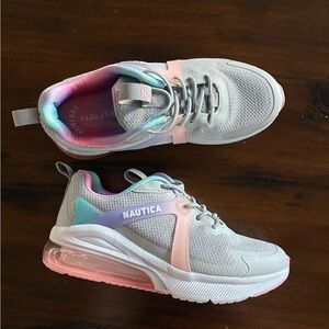 Nautica Kids' Light Gray and Pastel Sneakers